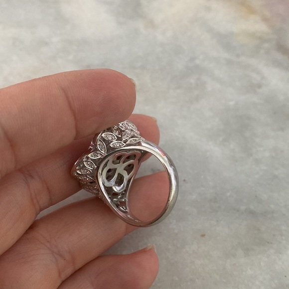 14 K white gold ring - Picture 3 of 6